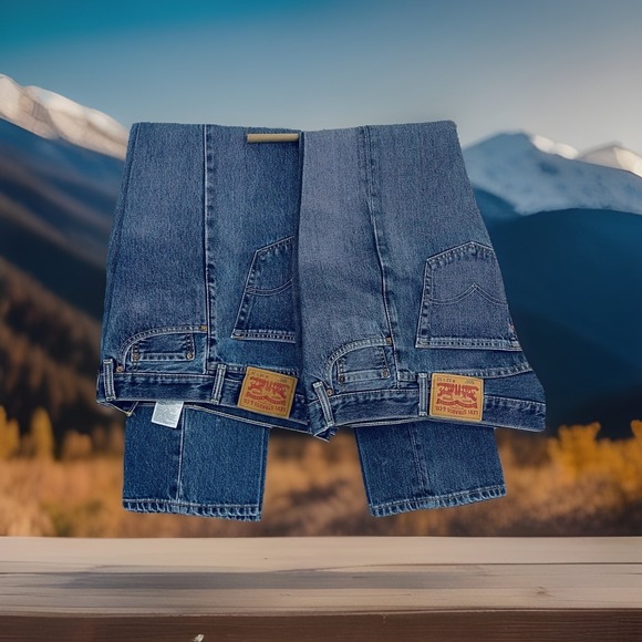 Levi's Other - 2 Pair Levis 505 Jeans Mens 32x32 Blue Medium Wash Regular Straight Leg Denim